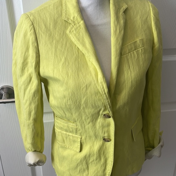 J. Crew schoolboy blazer yellow size 2 - Picture 2 of 4